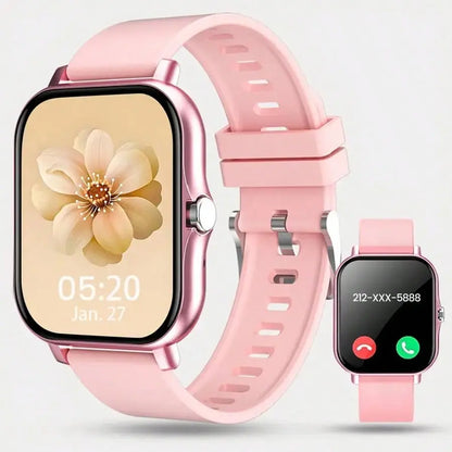 Smart Watch for Men and Women, 1.83" Touch Screen Lifestyle Watch with Message Reminder, Step Counter, Alarm, Timer, Music Control, Comfortable Strap, Compatible with Most Ios and Android Smartphones Fathersdaygift
