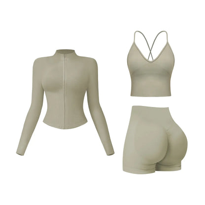 MFVIM Women’S 2-Piece Seamless Cross-Back Bodycon Yoga Set - High-Stretch Fitness Clothing, Athleisure Activewear, Matching Workout Sets for Yoga, Running