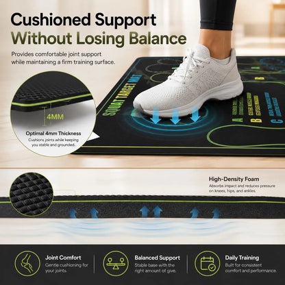 Squat Mat with Foot Position,Non-Slip Workout Mat for Squats & Leg Exercises, Improves Muscle Activation & Knee Support, Home Gym Fitness Mat,30 * 13.8"Inch Squat Pad