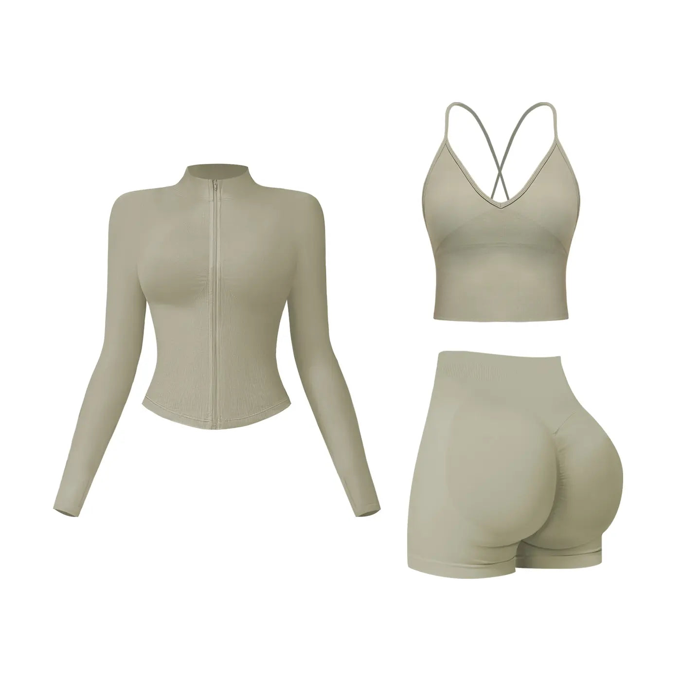 MFVIM Women’S 2-Piece Seamless Cross-Back Bodycon Yoga Set - High-Stretch Fitness Clothing, Athleisure Activewear, Matching Workout Sets for Yoga, Running