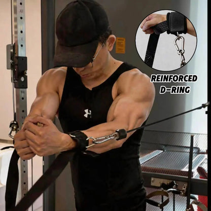 2 in 1 Lifting Straps D Ring Silicone Grip Padded Wrist Support for Deadlifts Cable Machines Gym Accessories
