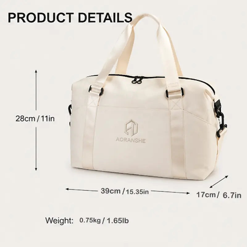 Mave Large-Capacity Multi-Functional Travel Bag Featuring Multiple Compartments, Adjustable Shoulder Straps, Waterproof Material, and Portable Design. Ideal for Gym Workouts, Travel, Sports Activities, and Home Yoga Practice.