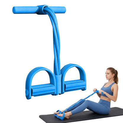Multi-Functional Pedal Resistance Band Trainer – Portable Foot Pedal Fitness Equipment Home Gym Full Body Workout Machine, Exercise Sit-Ups, Yoga