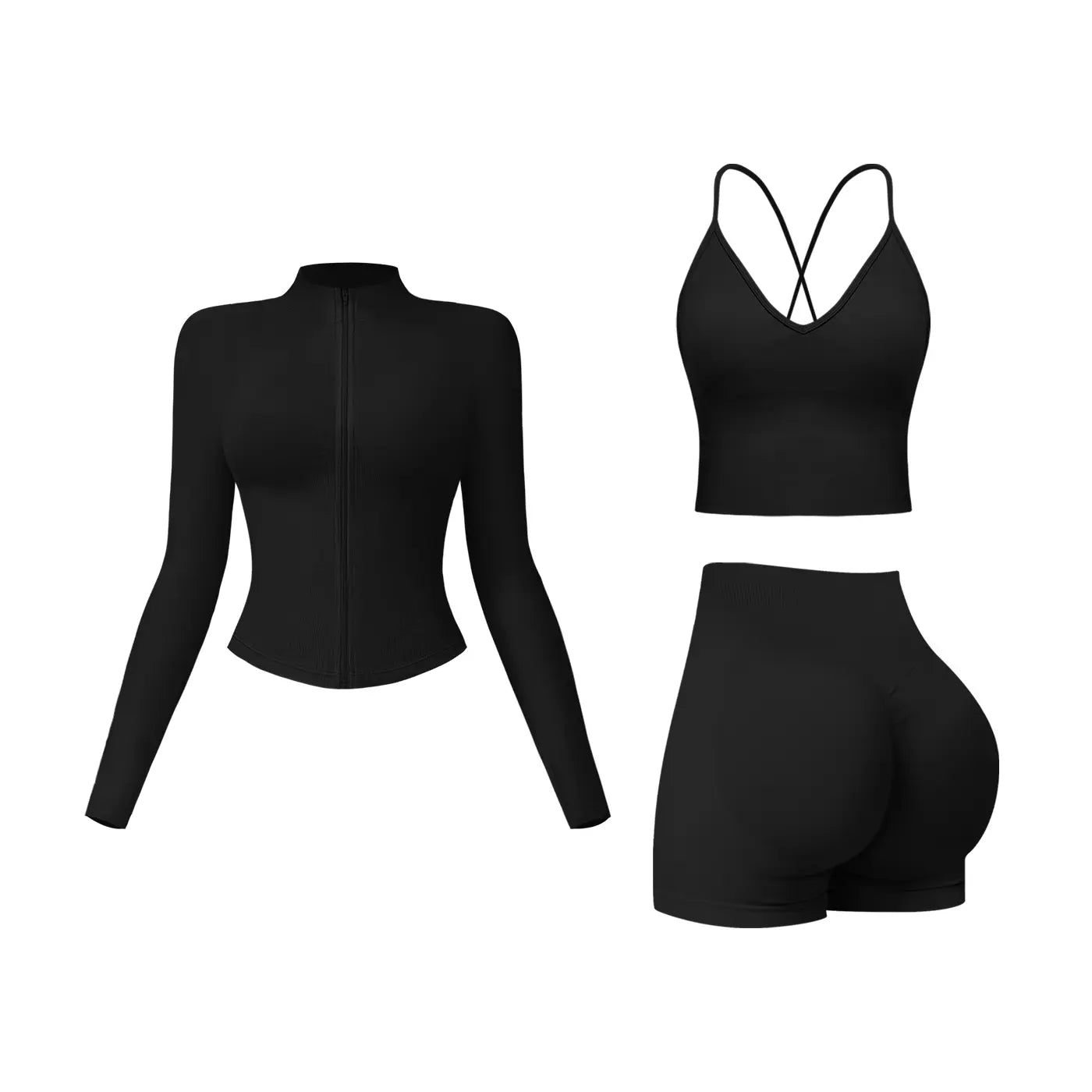 MFVIM Women’S 2-Piece Seamless Cross-Back Bodycon Yoga Set - High-Stretch Fitness Clothing, Athleisure Activewear, Matching Workout Sets for Yoga, Running