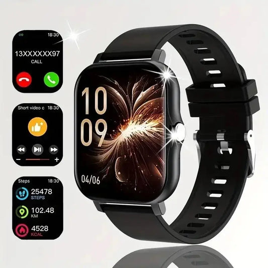 Smart Watch for Men & Women, 1.83" Touch Screen Wearable Fitness Tracker, Workout Activity & Step Monitor, Message Notifications, Multiple Sports Modes, IP68 Waterproof, Compatible with Ios & Android Devices