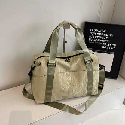 Mave Large-Capacity Multi-Functional Travel Bag Featuring Multiple Compartments, Adjustable Shoulder Straps, Waterproof Material, and Portable Design. Ideal for Gym Workouts, Travel, Sports Activities, and Home Yoga Practice.