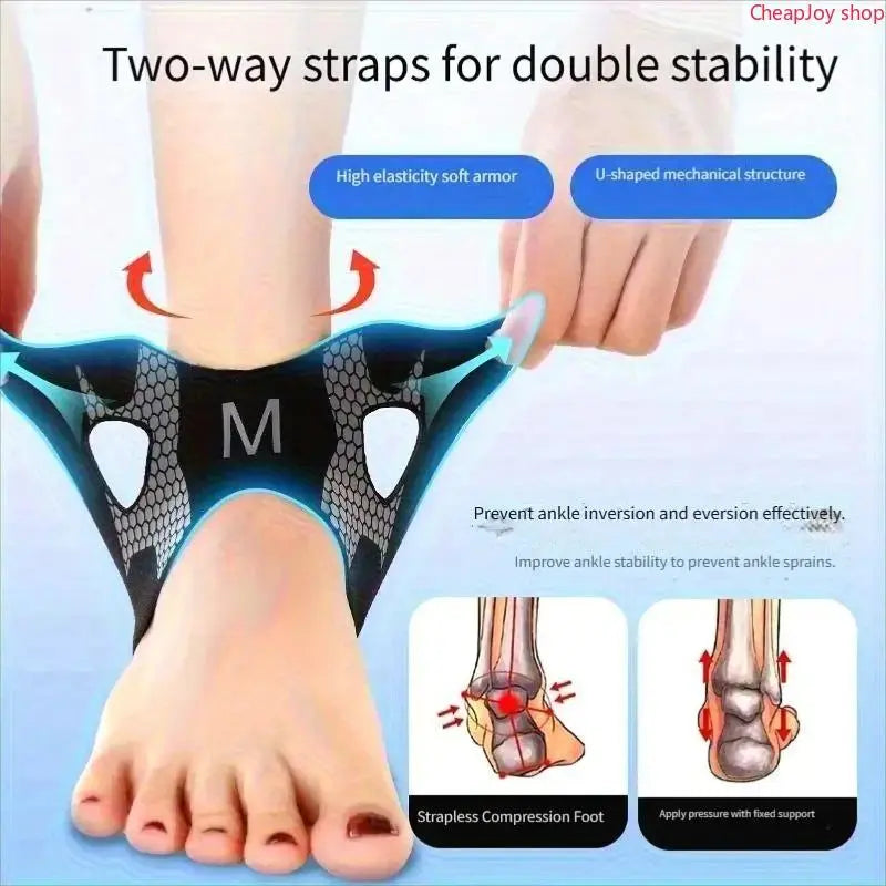 【Summervibes】2Pcs Elastic Compression Ankle Support Brace, Soft Thickened Ankle Stabilizer Cuff, Flexible Comfort Foot Protector, Unisex Sports Support Sleeve for Basketball Running Gym Workout Injury Recovery & Daily Foot Joint Protection Healthcare Blac
