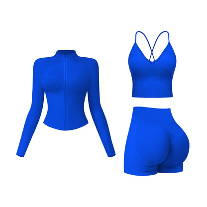 MFVIM Women’S 2-Piece Seamless Cross-Back Bodycon Yoga Set - High-Stretch Fitness Clothing, Athleisure Activewear, Matching Workout Sets for Yoga, Running