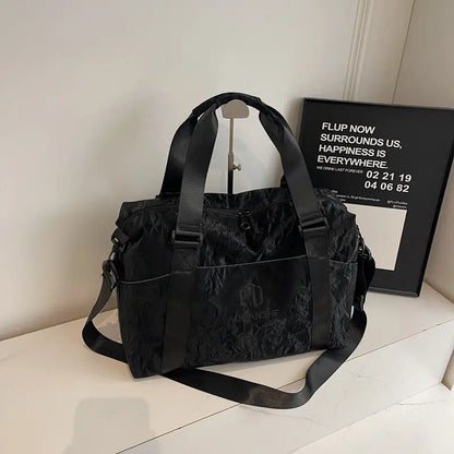 Mave Large-Capacity Multi-Functional Travel Bag Featuring Multiple Compartments, Adjustable Shoulder Straps, Waterproof Material, and Portable Design. Ideal for Gym Workouts, Travel, Sports Activities, and Home Yoga Practice.