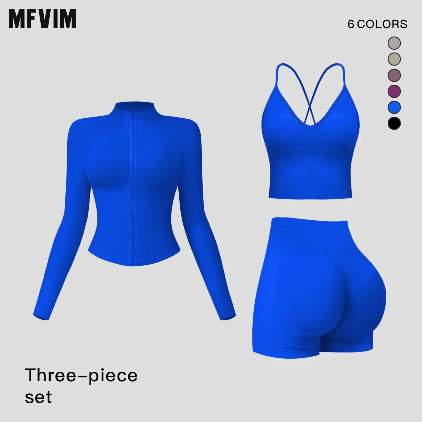 MFVIM Women’S 2-Piece Seamless Cross-Back Bodycon Yoga Set - High-Stretch Fitness Clothing, Athleisure Activewear, Matching Workout Sets for Yoga, Running