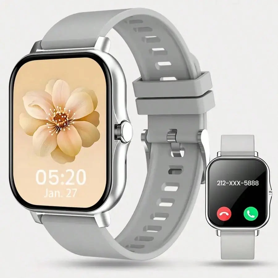 Smart Watch for Men and Women, 1.83" Touch Screen Lifestyle Watch with Message Reminder, Step Counter, Alarm, Timer, Music Control, Comfortable Strap, Compatible with Most Ios and Android Smartphones Fathersdaygift