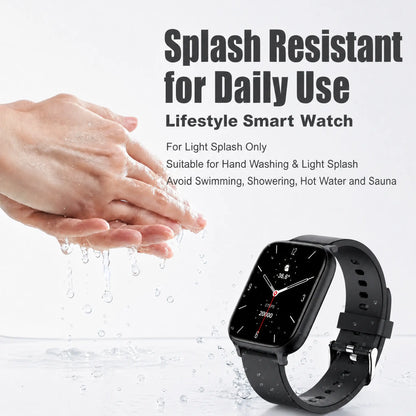 Smart Watch for Men and Women, 1.83" Touch Screen Lifestyle Watch with Message Reminder, Step Counter, Alarm, Timer, Music Control, Comfortable Strap, Compatible with Most Ios and Android Smartphones Fathersdaygift