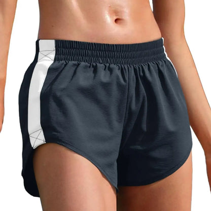 Fisoew Women’S Striped Track Shorts High Waisted Dolphin Workout Running Athletic Sweat Shorts Pants