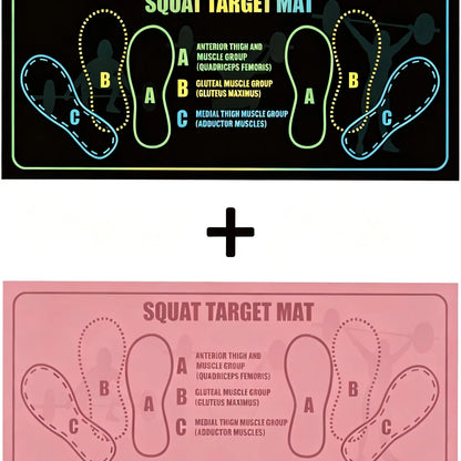 Squat Mat with Foot Position,Non-Slip Workout Mat for Squats & Leg Exercises, Improves Muscle Activation & Knee Support, Home Gym Fitness Mat,30 * 13.8"Inch Squat Pad