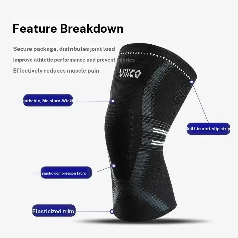 Sports Knee Pads for Basketball, Football, Running, Jump Rope, Marathon, Meniscus Protection, Breathable, Non-Slip, Fitness Leg Sleeves, Knee Pads, Compression Knee Sleeve, Football Gear, Basketball Accessories, Protective Sleeve