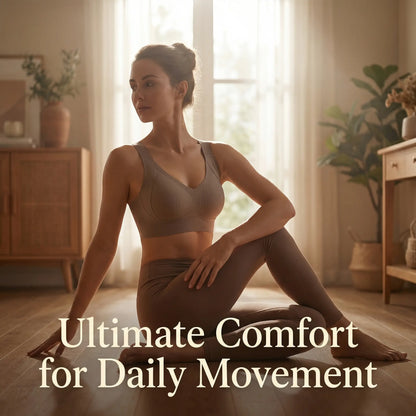4 Pack Wireless Sports Bras for Women, Seamless Comfortable Bra, Buttery Soft Stretch Workout Bra, Everyday Comfort Support No Underwire Bra for Gym Yoga