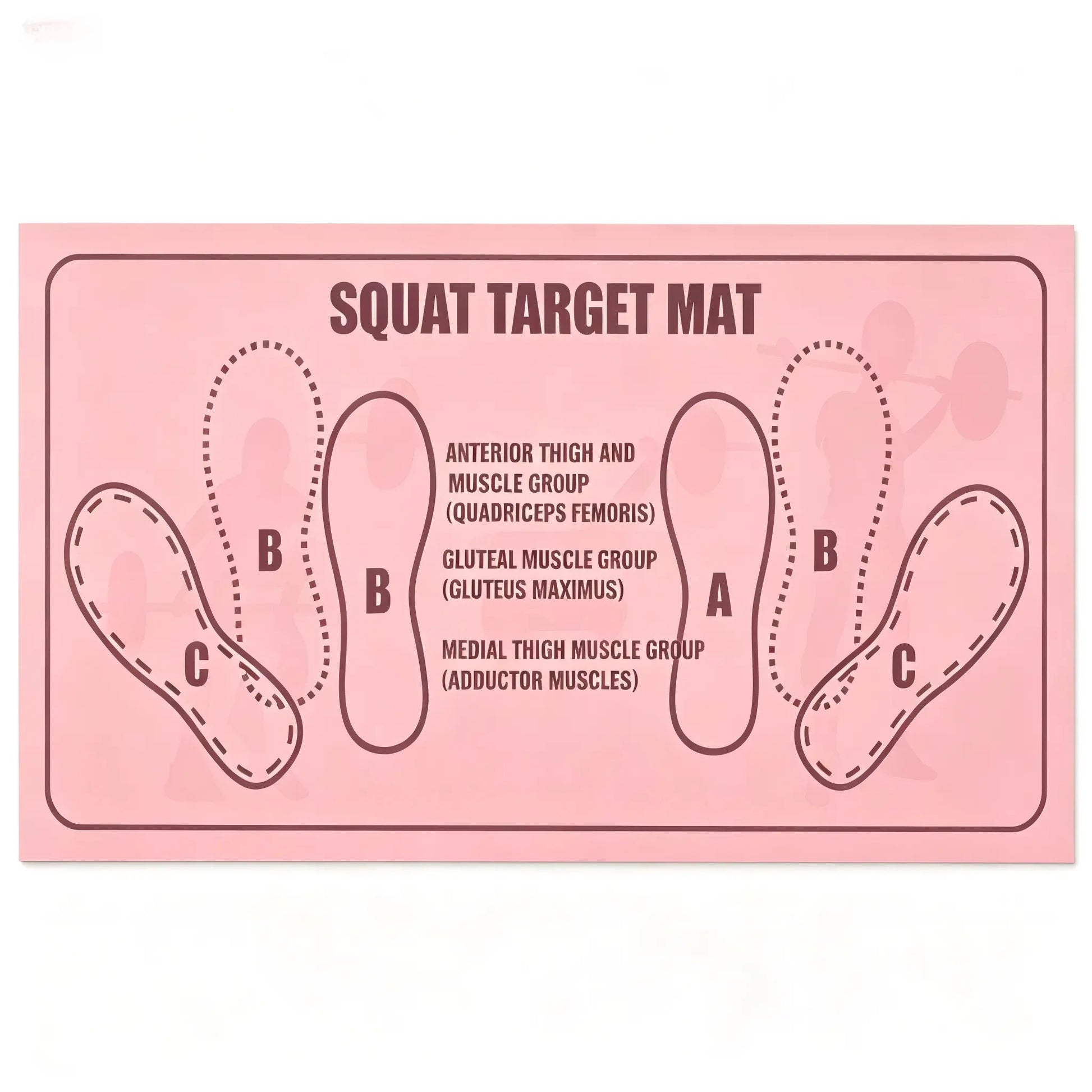 Squat Mat with Foot Position,Non-Slip Workout Mat for Squats & Leg Exercises, Improves Muscle Activation & Knee Support, Home Gym Fitness Mat,30 * 13.8"Inch Squat Pad