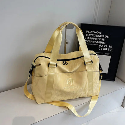 Mave Large-Capacity Multi-Functional Travel Bag Featuring Multiple Compartments, Adjustable Shoulder Straps, Waterproof Material, and Portable Design. Ideal for Gym Workouts, Travel, Sports Activities, and Home Yoga Practice.