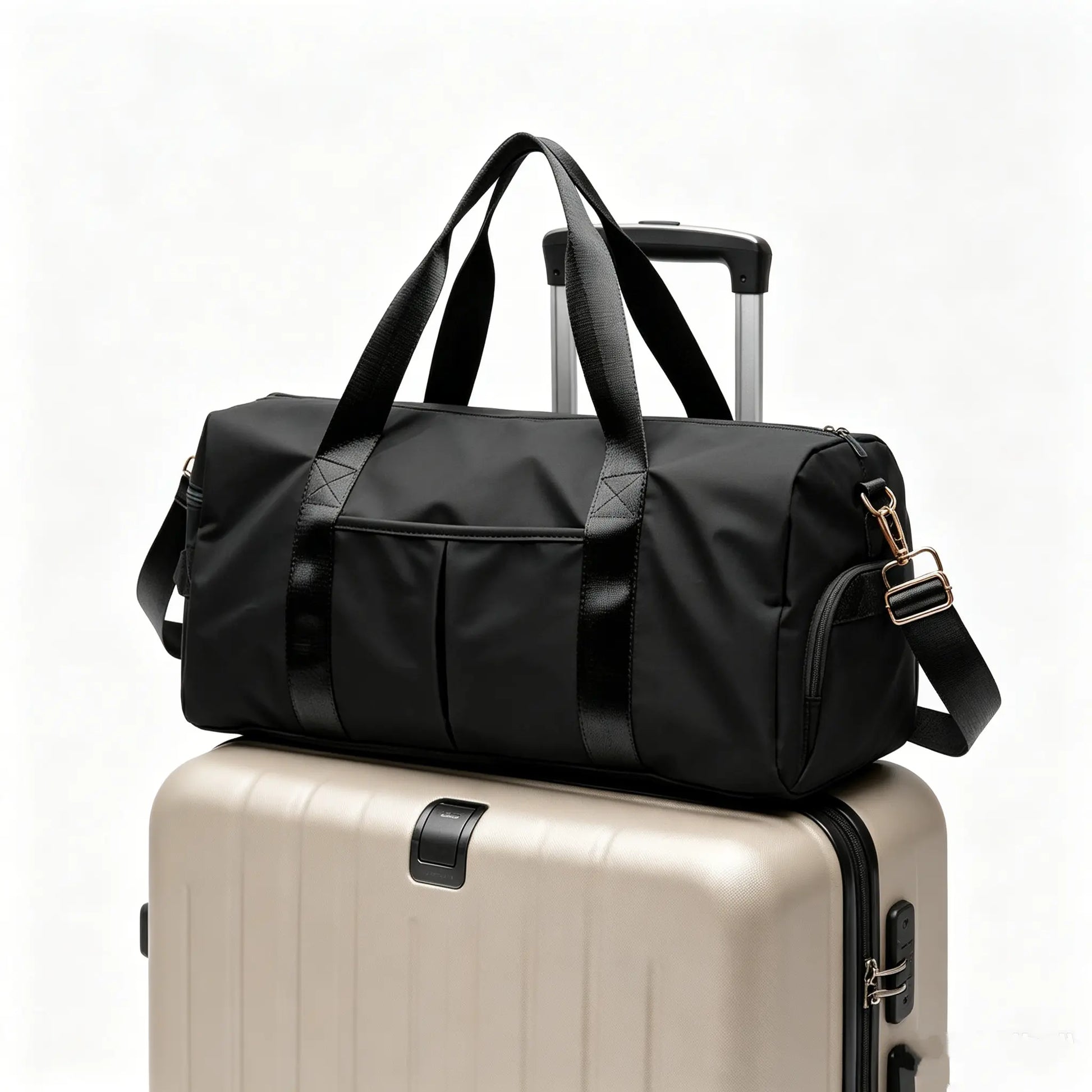 Waterproof Gym Duffle Bag with Shoe Compartment, Dry Wet Separation Sports Travel Bag for Women Men, Anti-Splash Weekender Overnight Bag for Gym Travel Workout