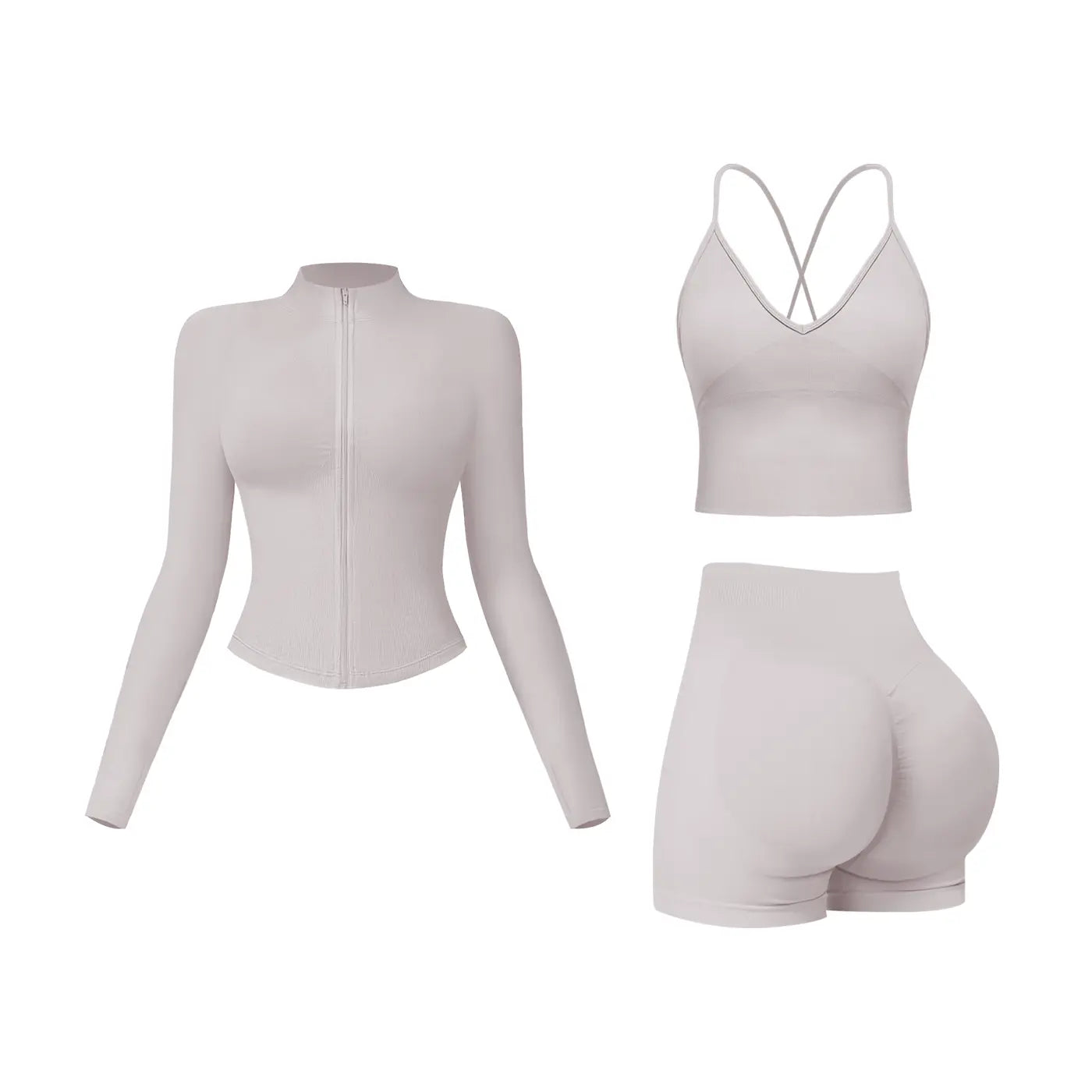 MFVIM Women’S 2-Piece Seamless Cross-Back Bodycon Yoga Set - High-Stretch Fitness Clothing, Athleisure Activewear, Matching Workout Sets for Yoga, Running